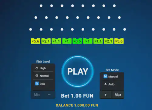 Play 1win Plinko online
