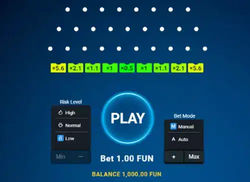 Play 1win Plinko online