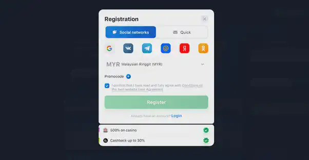 1win registration