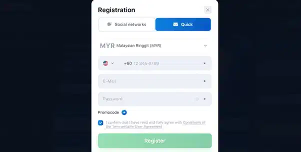 1win online registration