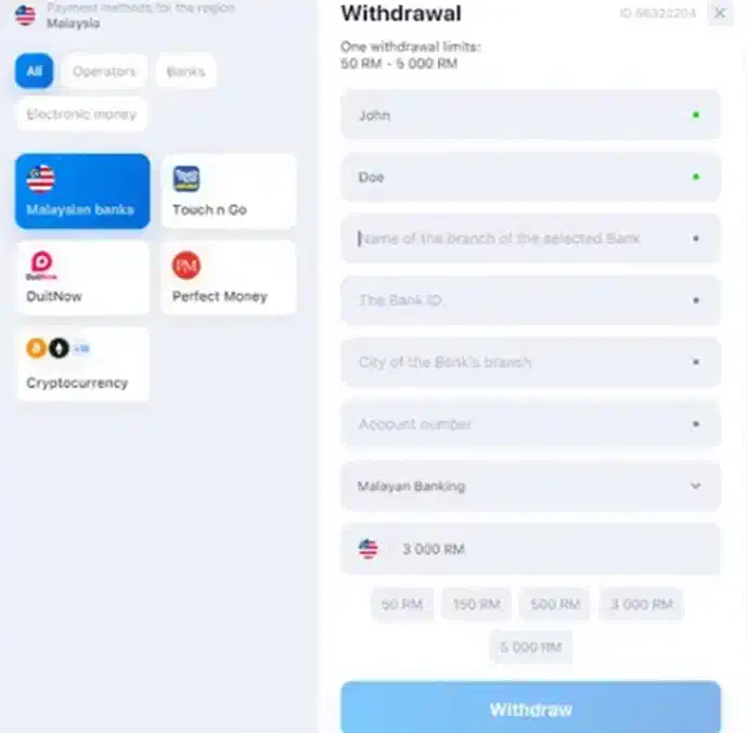 1win withdrawal limits